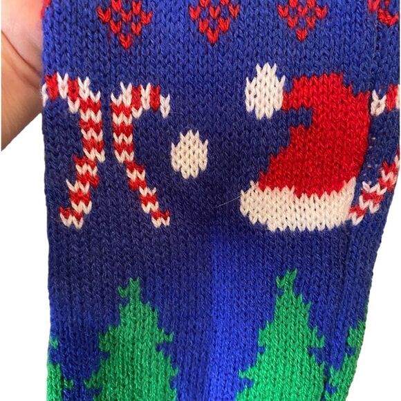 BONGO Y2K Christmas Sweater with Reindeer Pom-Poms & Sequins Size Small - Picture 6 of 8